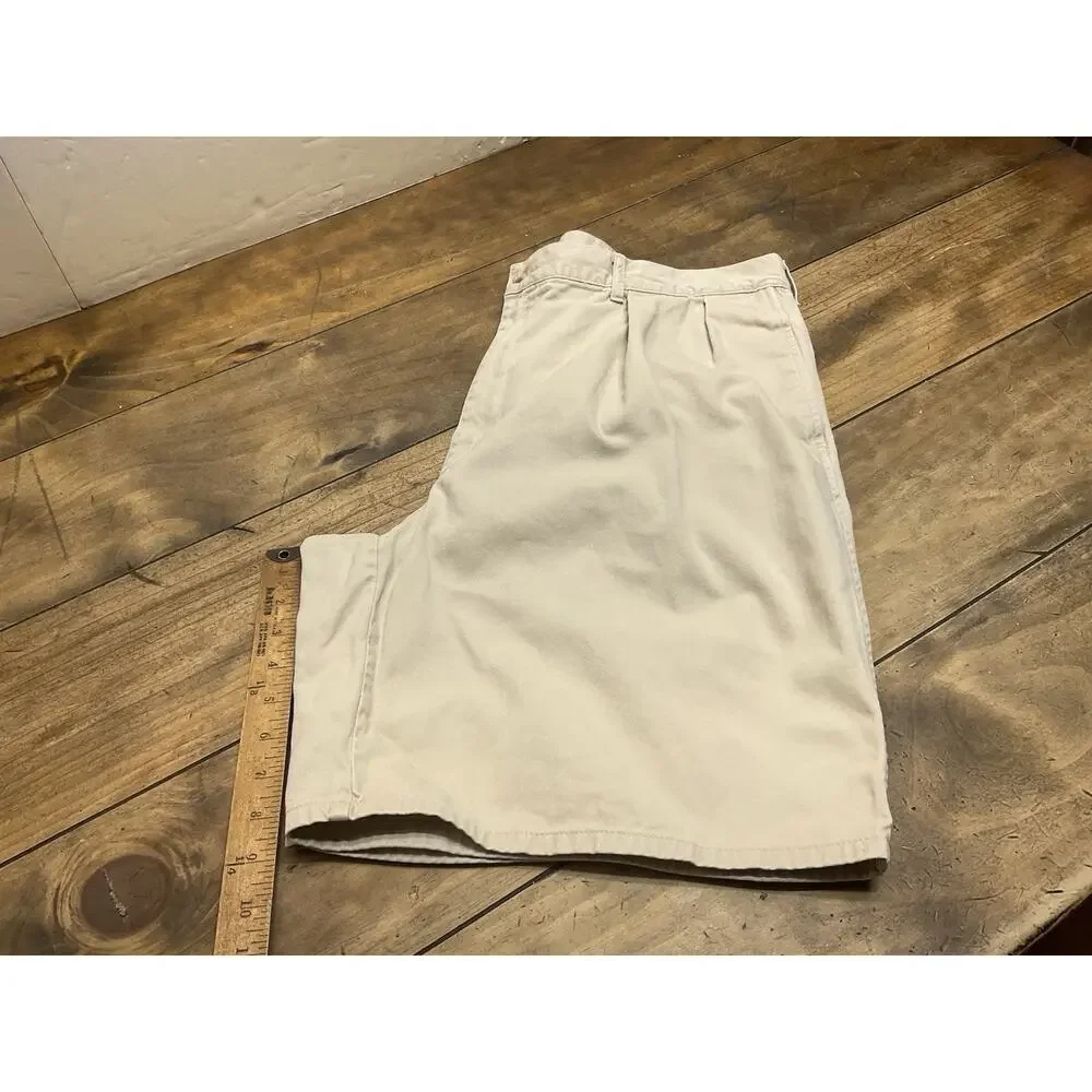 Vintage Polo Ralph Lauren Tyler Shorts Mens Size 40 Beige Chino Pleated NWT